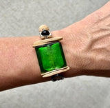 Bracelet de verre style Murano vert par lalouve