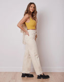 JEANS LILY COUPE TRES EVASEE / OFF WHITE (100% COTON) - Yoga Jeans