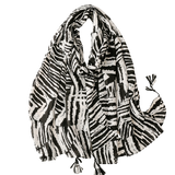 Black And White Zebra Scarf