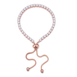 Rose Goldtone   Aurora Borealis Swarovski Crystal Adjustable Tennis Bracelet