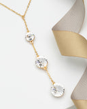 Goldtone & Clear Crystal Graduated Necklace