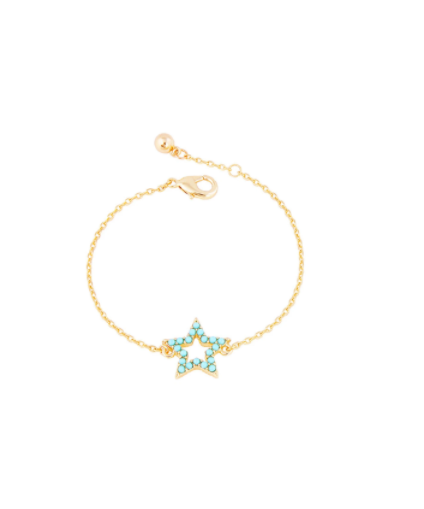 Delicate turquoise star bracelet - Don't AsK