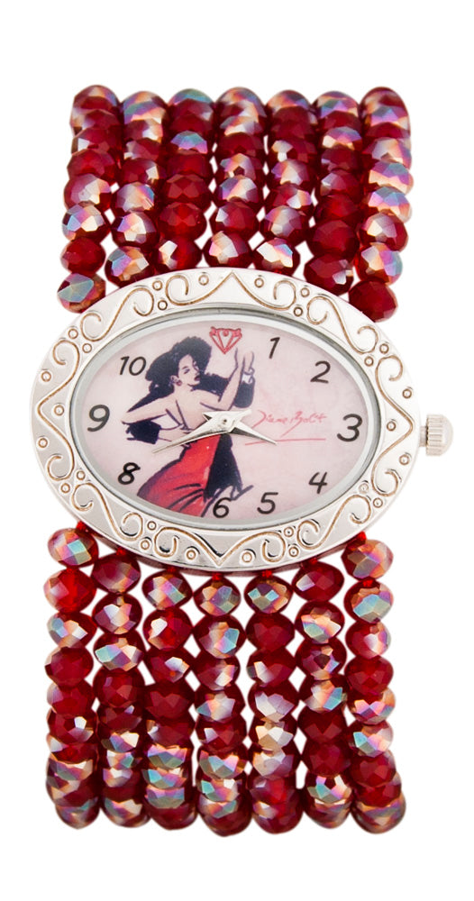 Crystal swarosvki bracelet rouge - Diane Balit