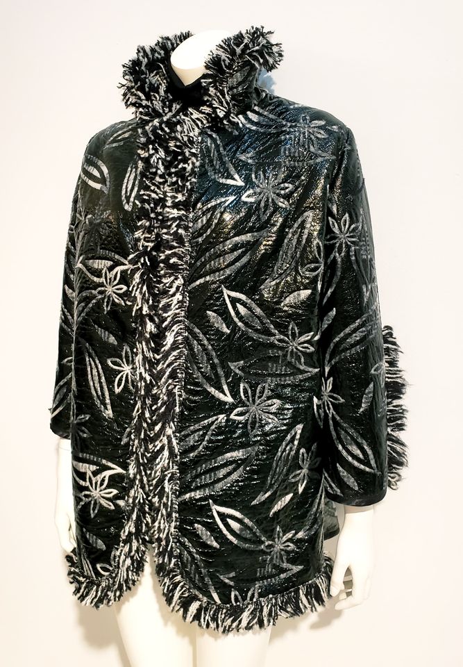 manteau faux cuir doublure 100% laine - ENVERS par Yves Jean Lacasse