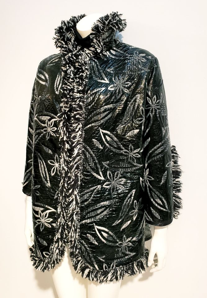 manteau faux cuir doublure 100% laine  - ENVERS par Yves Jean Lacasse