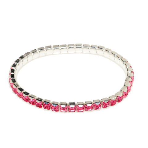 Rose Luxury Crystal Square Tennis Bracelet
