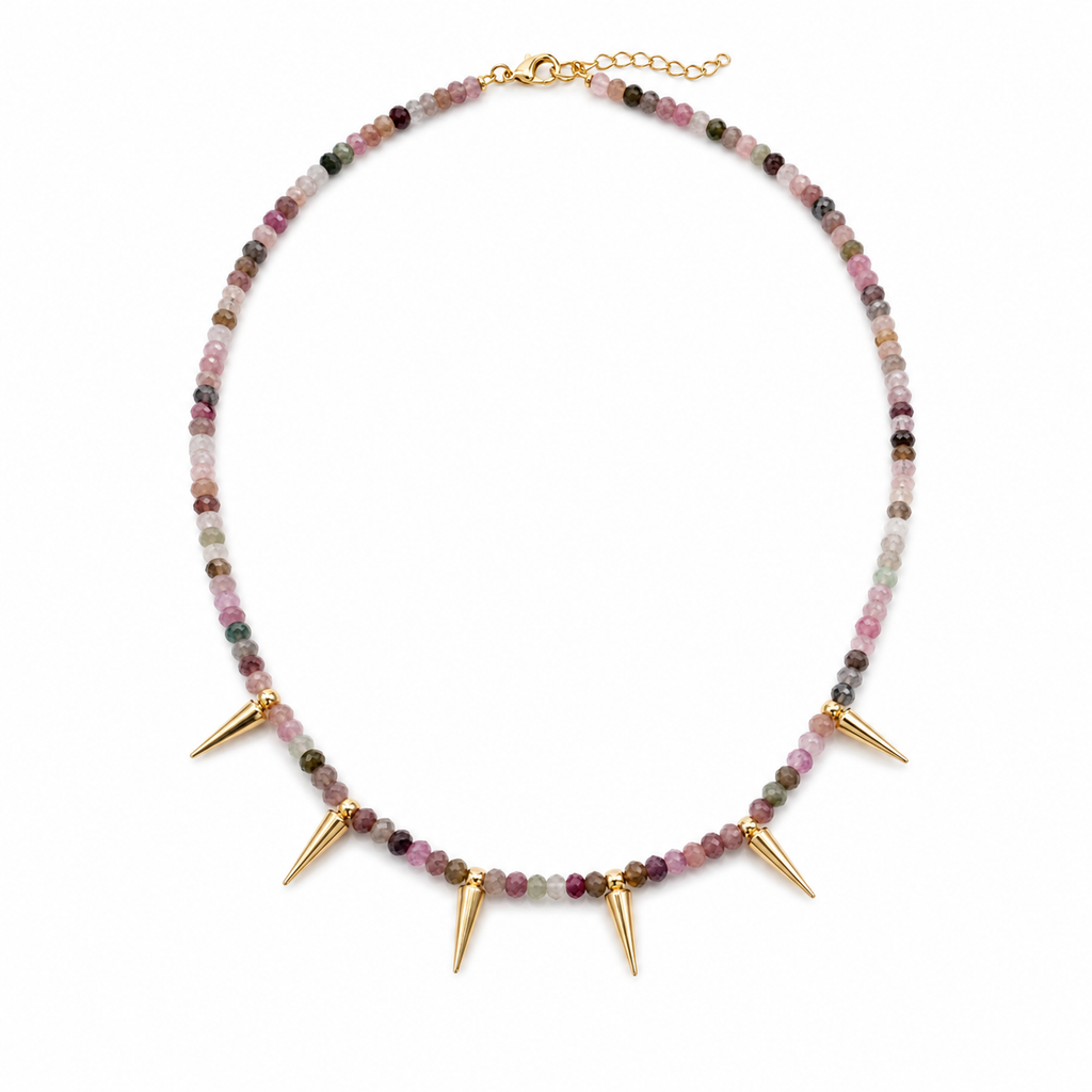 InstaGlam - Handmade Tourmaline Spike Necklace