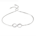 Infinity Bracelet – Gold or Rhodium Plated with Swarovski Crystals