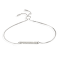 Swarovski Bar Bracelet – Adjustable, Rhodium or Gold Plated, Gift-Ready