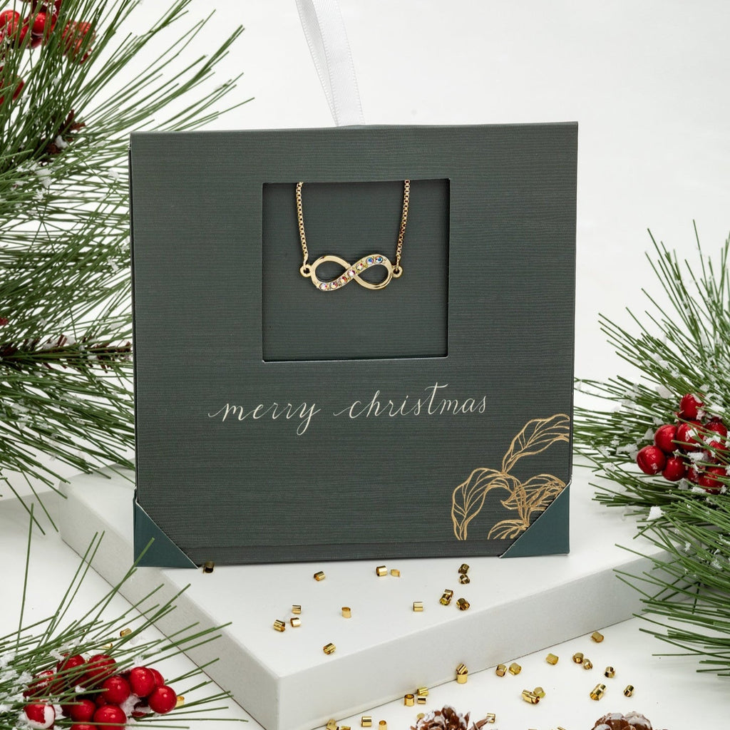 Infinity Bracelet – Gold or Rhodium Plated with Swarovski Crystals