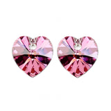 Crystal Heart Stud Earrings
