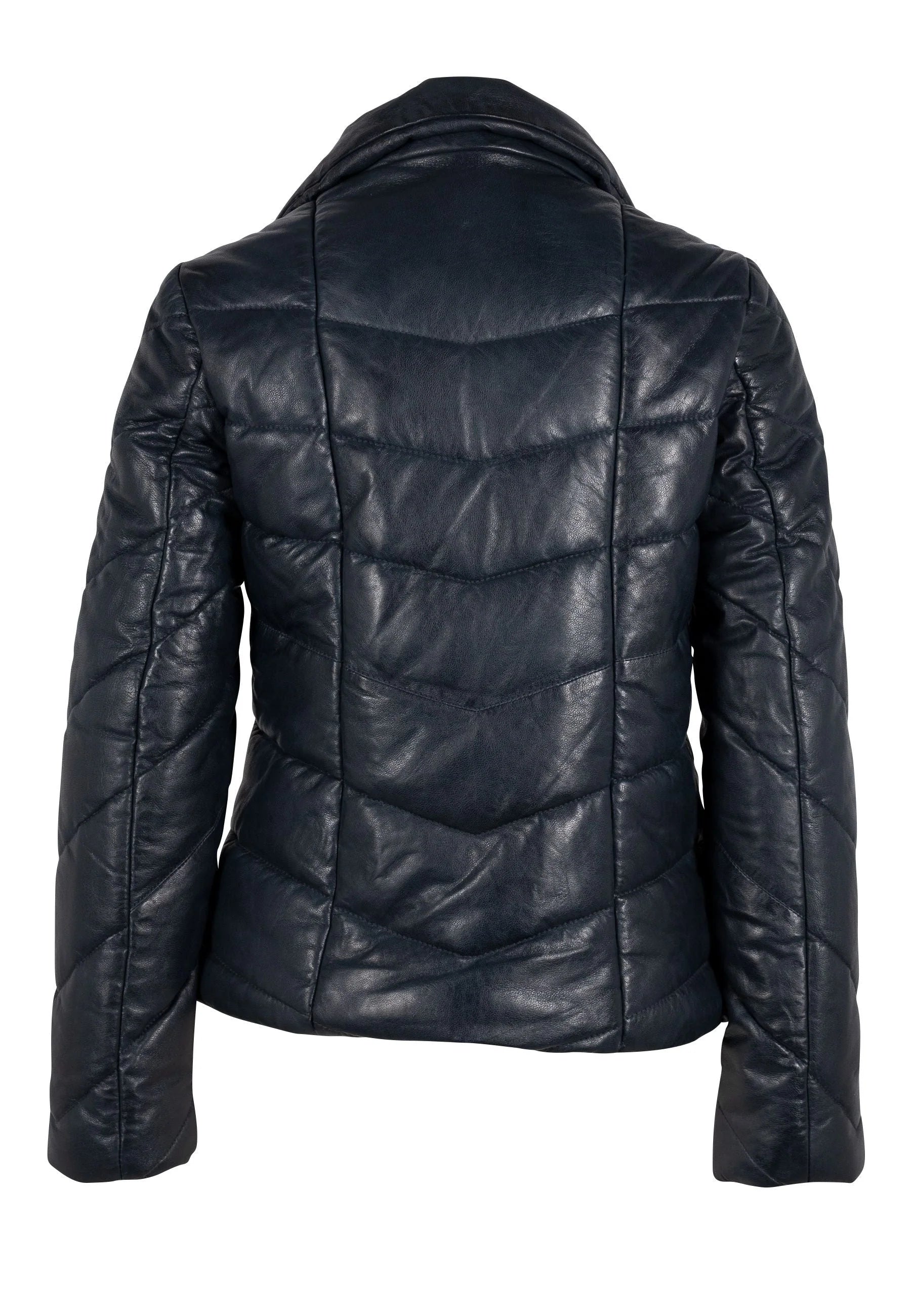 MANTEAU CUIR FEMME - ROMEA - Navy