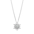 Sparkly snowflake necklace with CZ pendant, stainless steel chain, gift-ready winter jewelry by callura