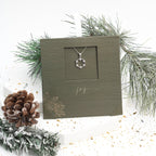 Wreath necklace with sparkling CZ pendant, stainless steel chain, gift-ready design by callura