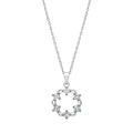 Wreath necklace with sparkling CZ pendant, stainless steel chain, gift-ready design by callura