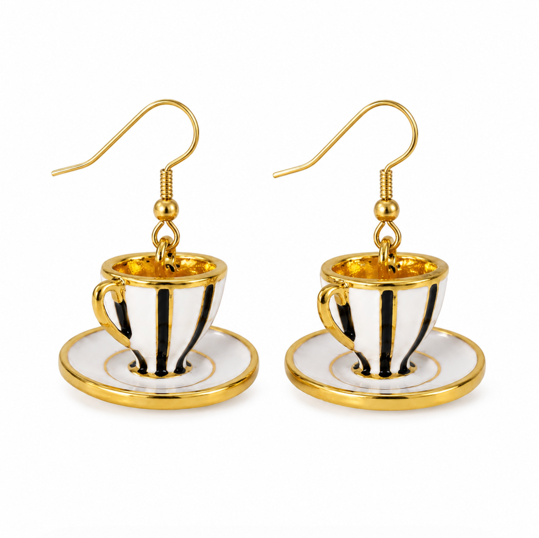 InstaGlam Teacup & Saucer Drop Earrings – Handmade Local Design