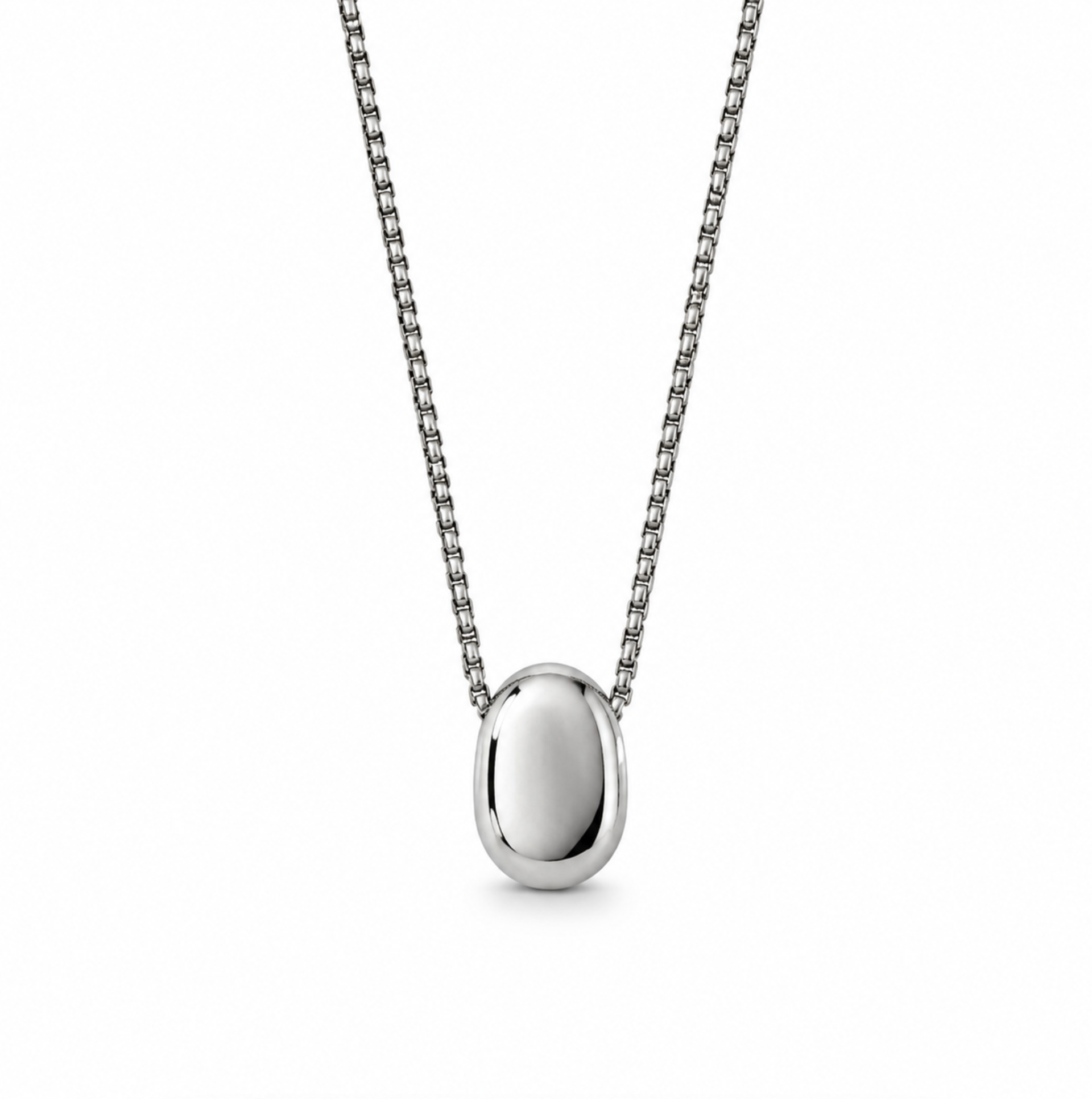 InstaGlam Silver Drop Pendant Necklace