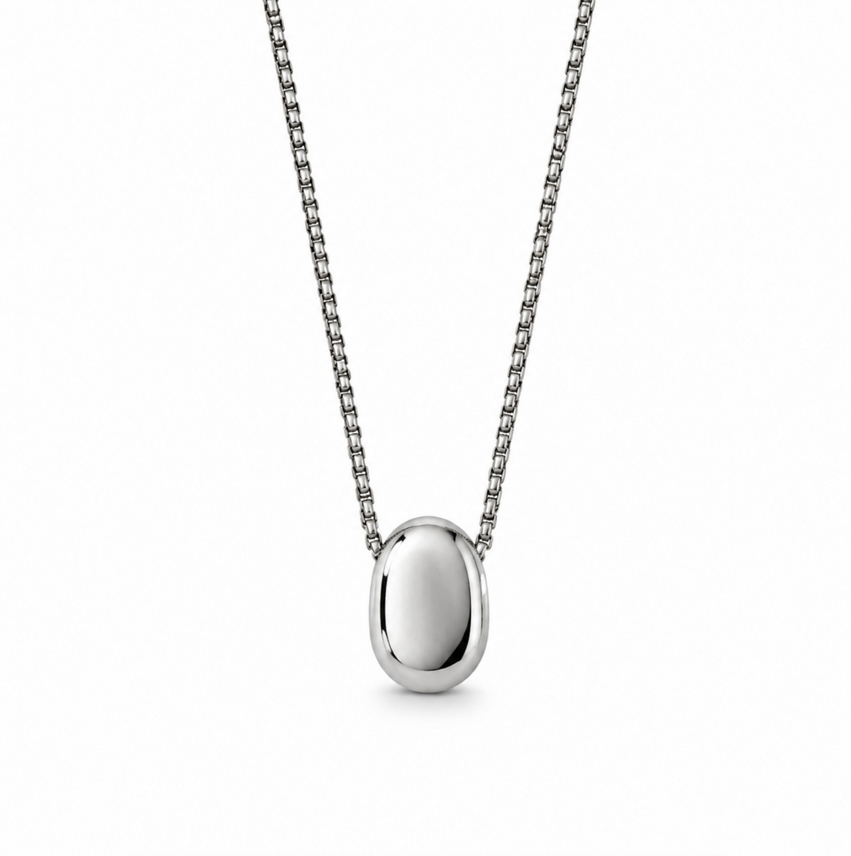 InstaGlam Silver Drop Pendant Necklace