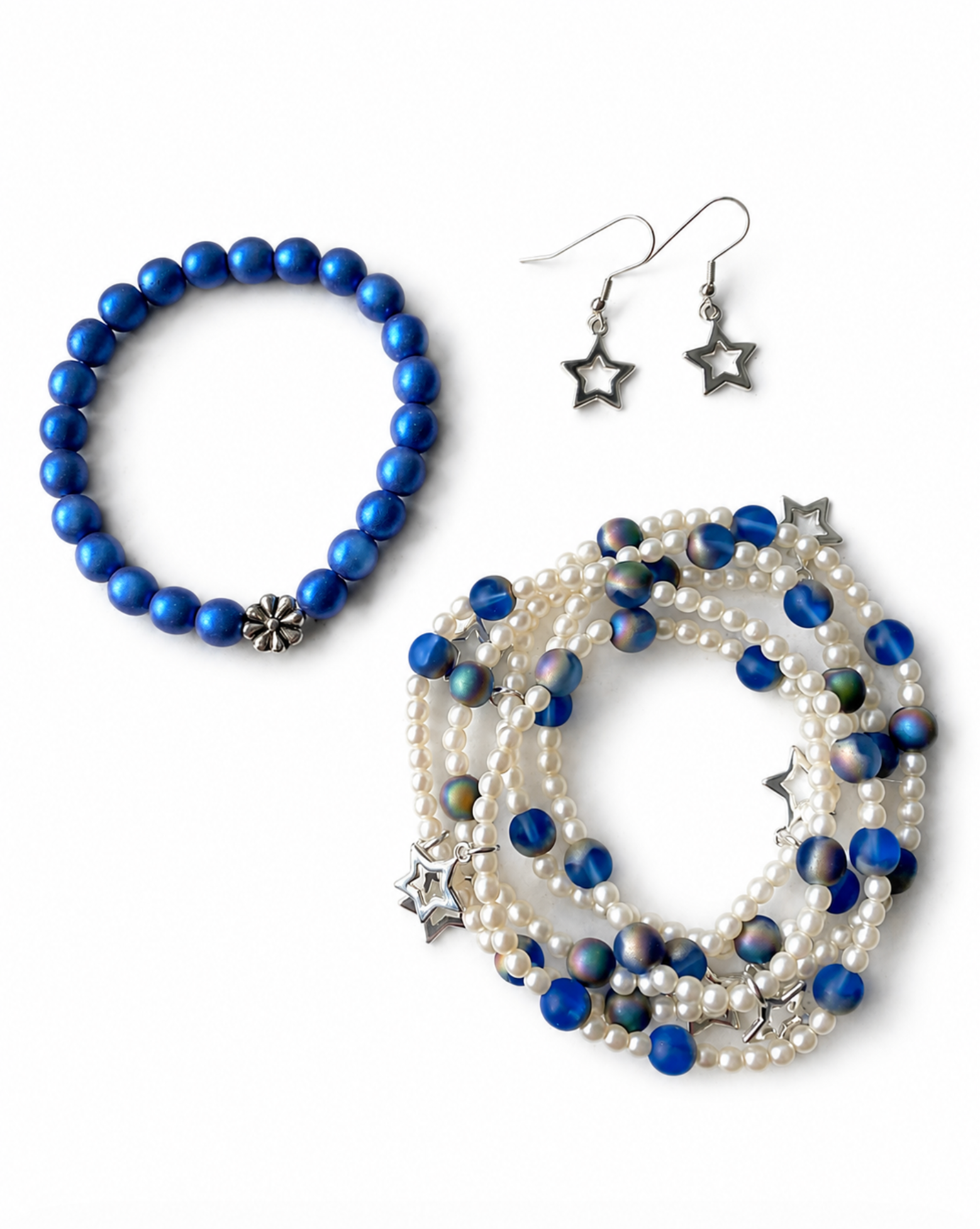 InstaGlam Blue Star Convertible Necklace & Bracelet Set