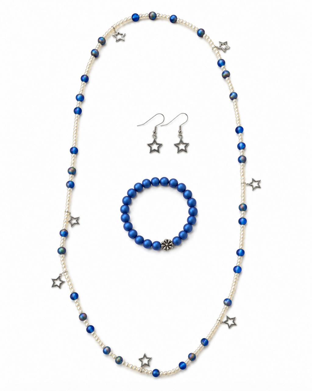 InstaGlam Blue Star Convertible Necklace & Bracelet Set