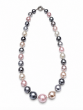 InstaGlam Graduated Shell Pearl Necklace – Upcycled Montreal Design