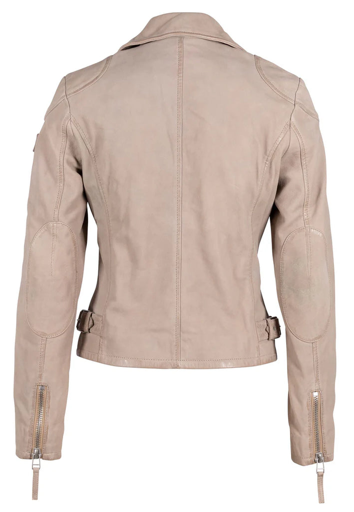 MANTEAU CUIR FEMME - KARYN - Light Grey