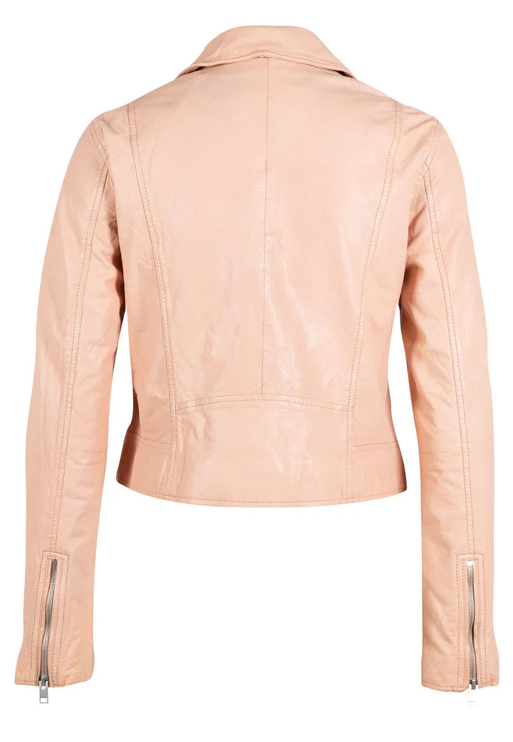 MANTEAU CUIR FEMME - JULENE - Peach