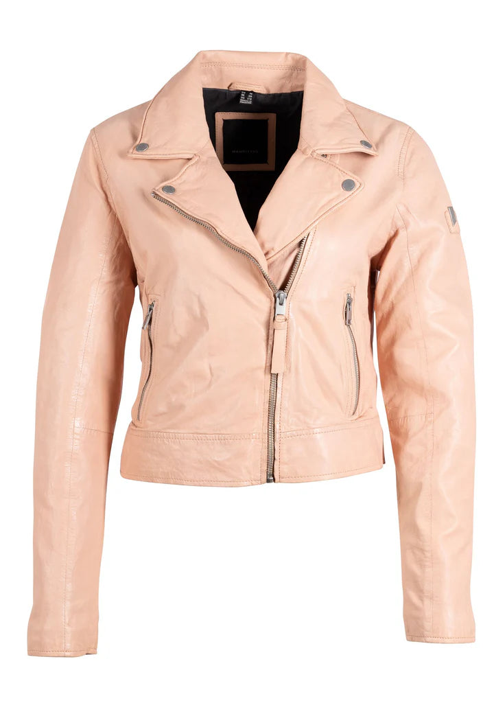 MANTEAU CUIR FEMME - JULENE - Peach