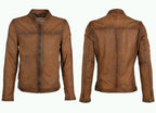 MANTEAU CUIR HOMME - HIET - Whisky