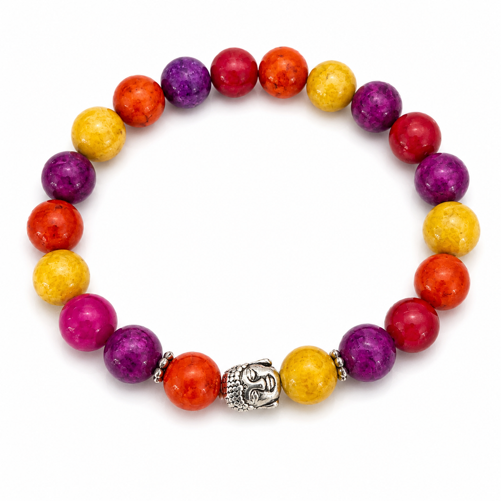InstaGlam - Handmade Dyed Fossil Bead Bracelet