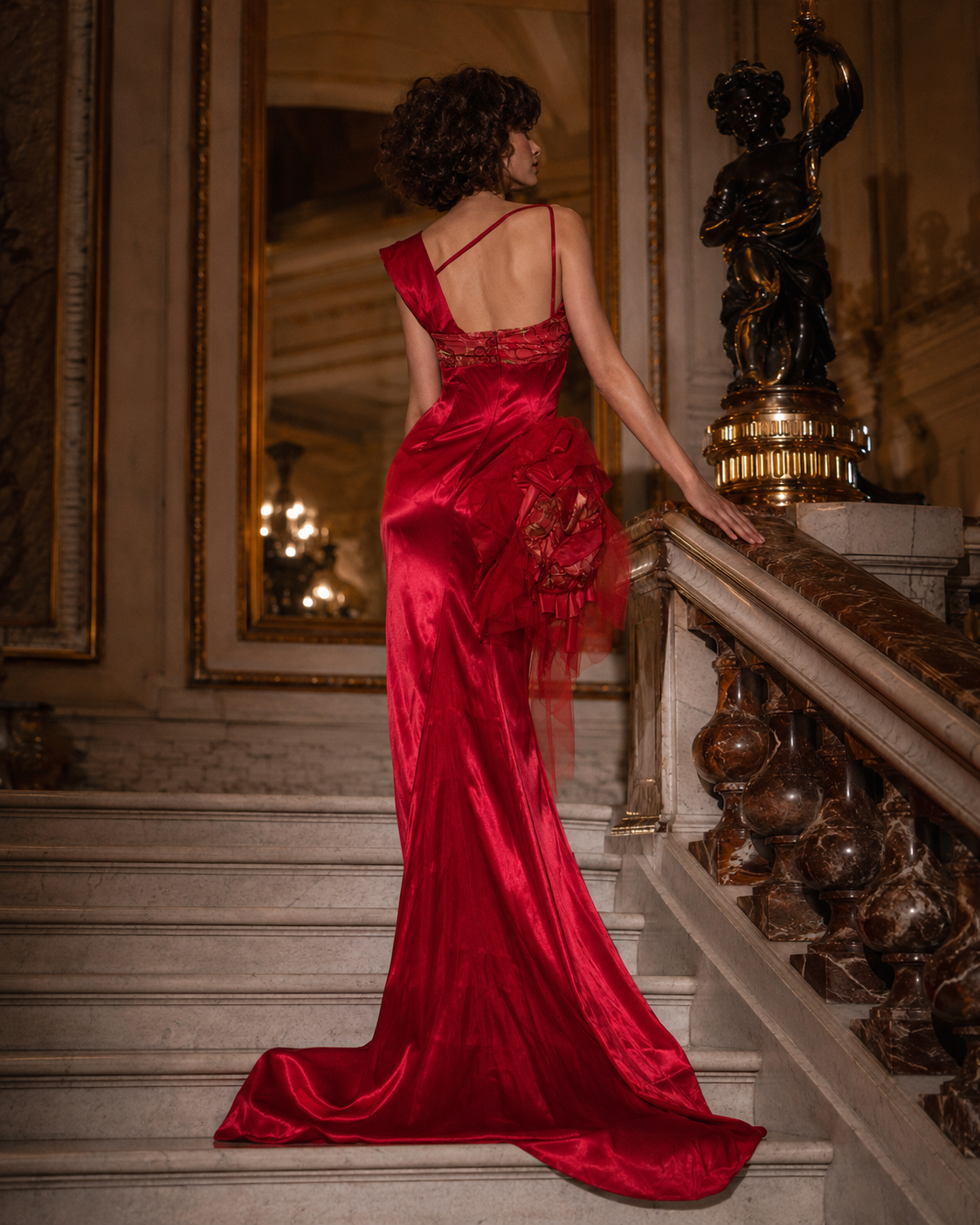 Robe vintage années 70 - L'Écarlate du Grand Foyer par Anne de Shalla