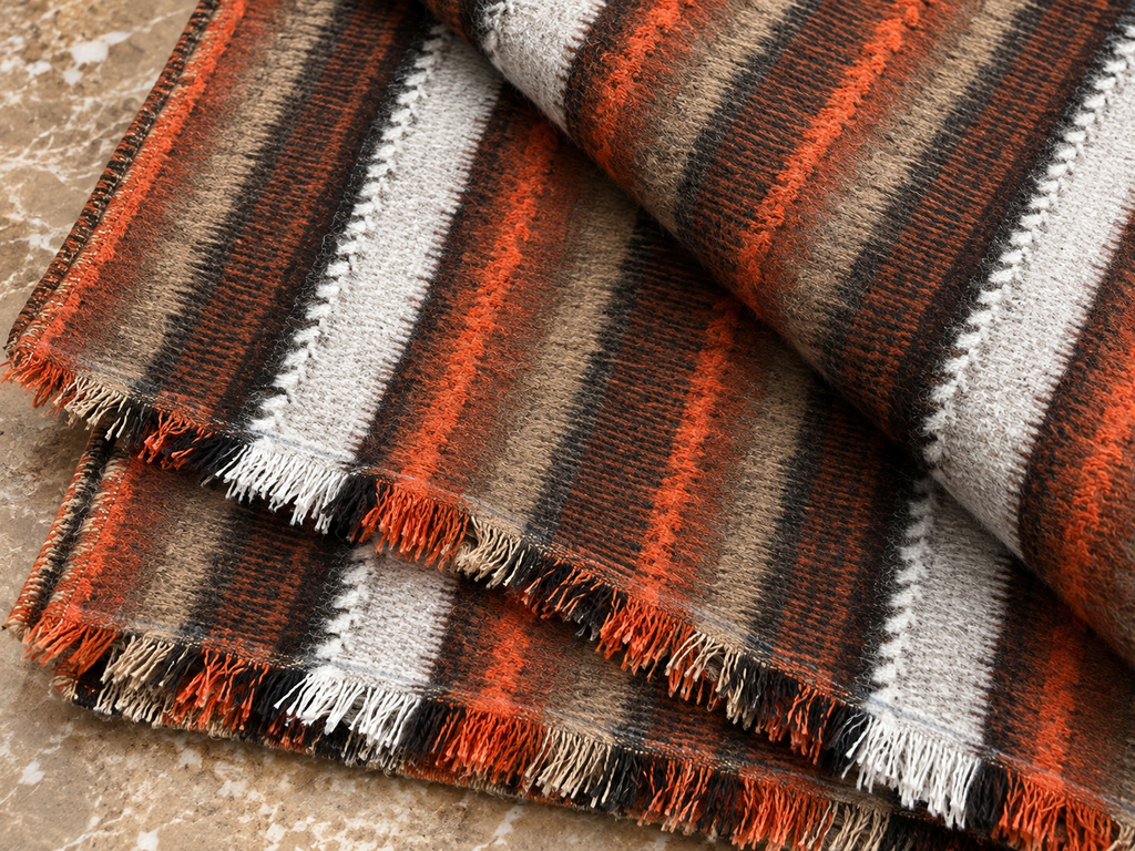 Foulard rayé orange unisexe par Anne de Shalla