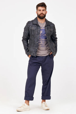 MANTEAU EN CUIR HOMME - GEOFF - MAURITIUS