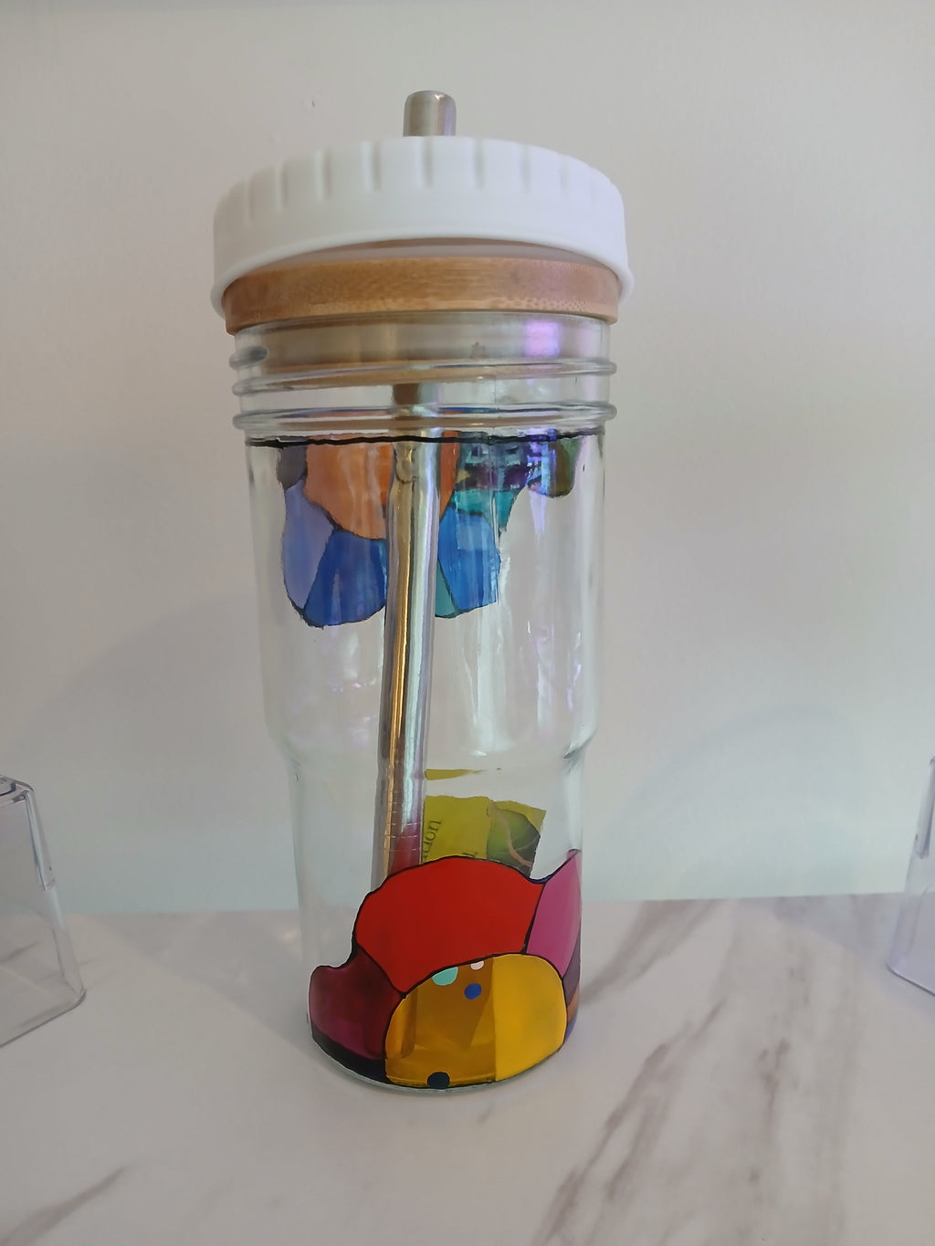 Tasse de transport peinte à la main