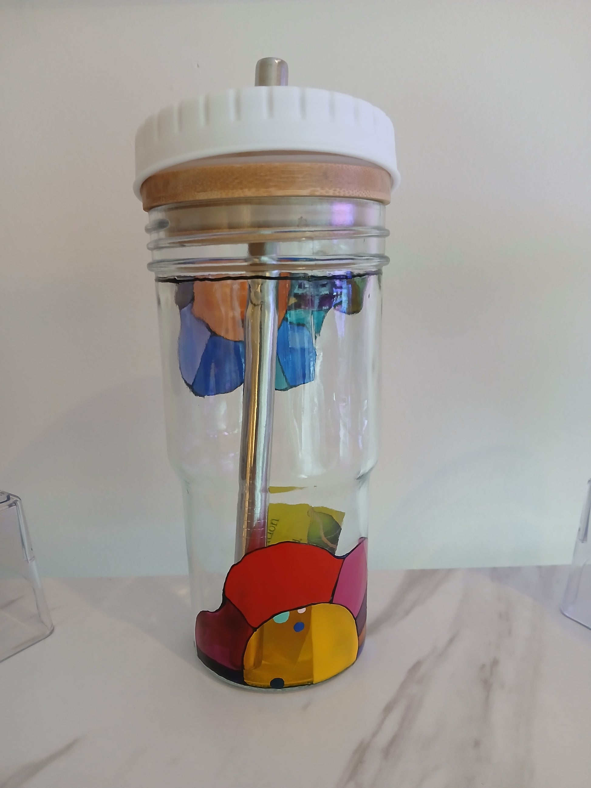 Tasse de transport peinte à la main