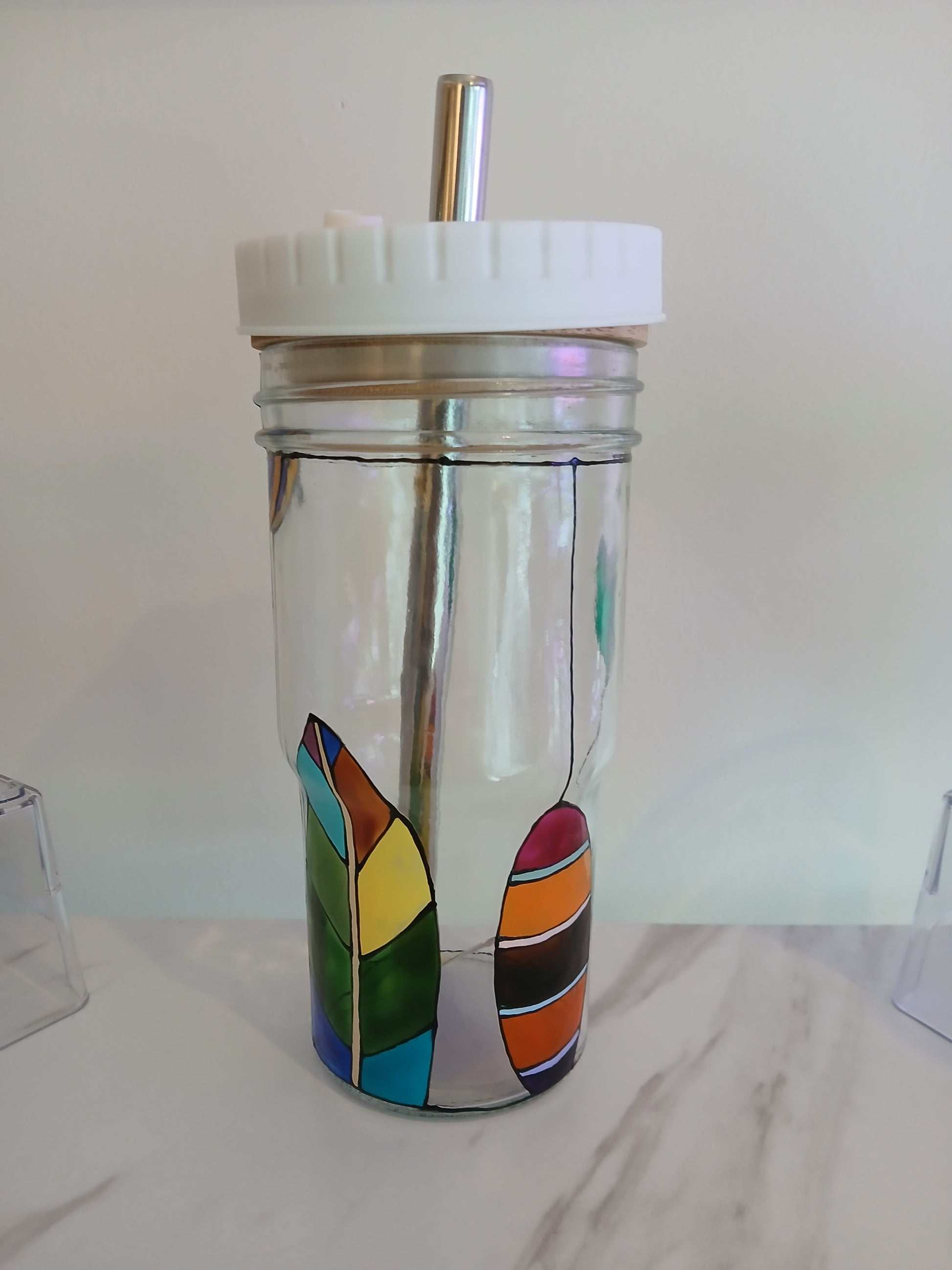 Tasse de transport peinte à la main