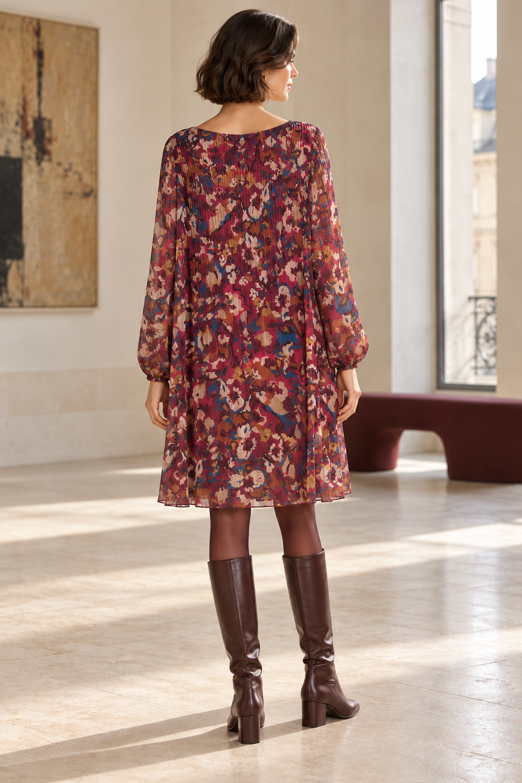 Robe plissée imprimé par Les Choix de Gaby