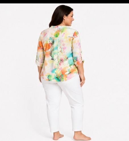 Blouse Imprimée Artistique Aquarelle par Michael Tyler