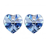 Crystal Heart Stud Earrings