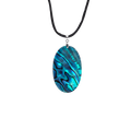 Sterling Silver Paua Oval Pendant Necklace