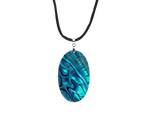 Sterling Silver Paua Oval Pendant Necklace