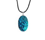 Sterling Silver Paua Oval Pendant Necklace