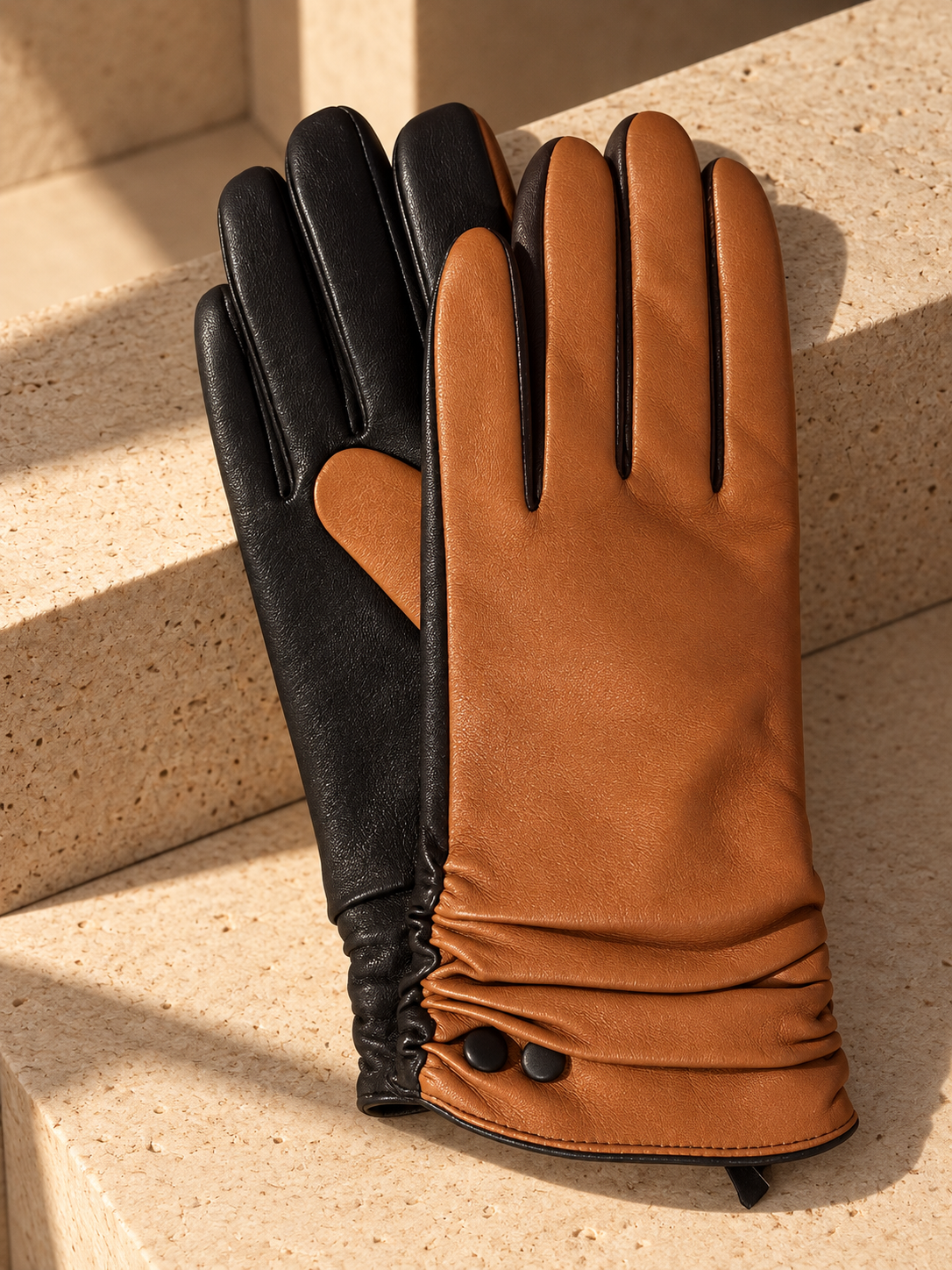 Furlux pour Femme Gants en Cuir véritable