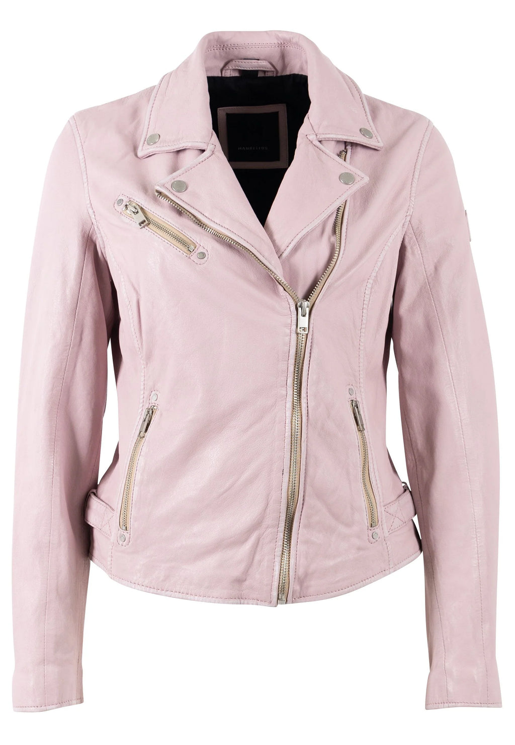 Veste en cuir Sofia RF Couleur Rose Hibiscius par Mauritius