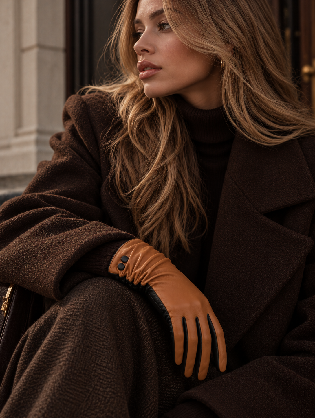 Furlux pour Femme Gants en Cuir véritable