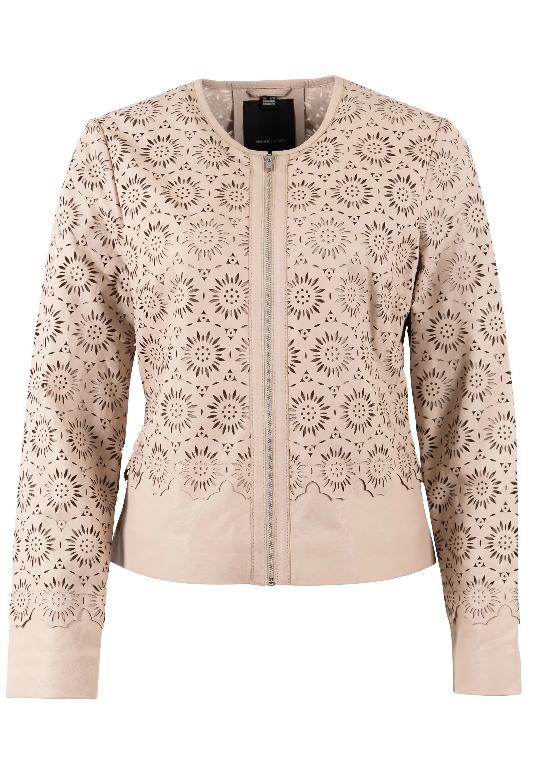 Veste en cuir Lacey RF Couleur Bone par Mauritius