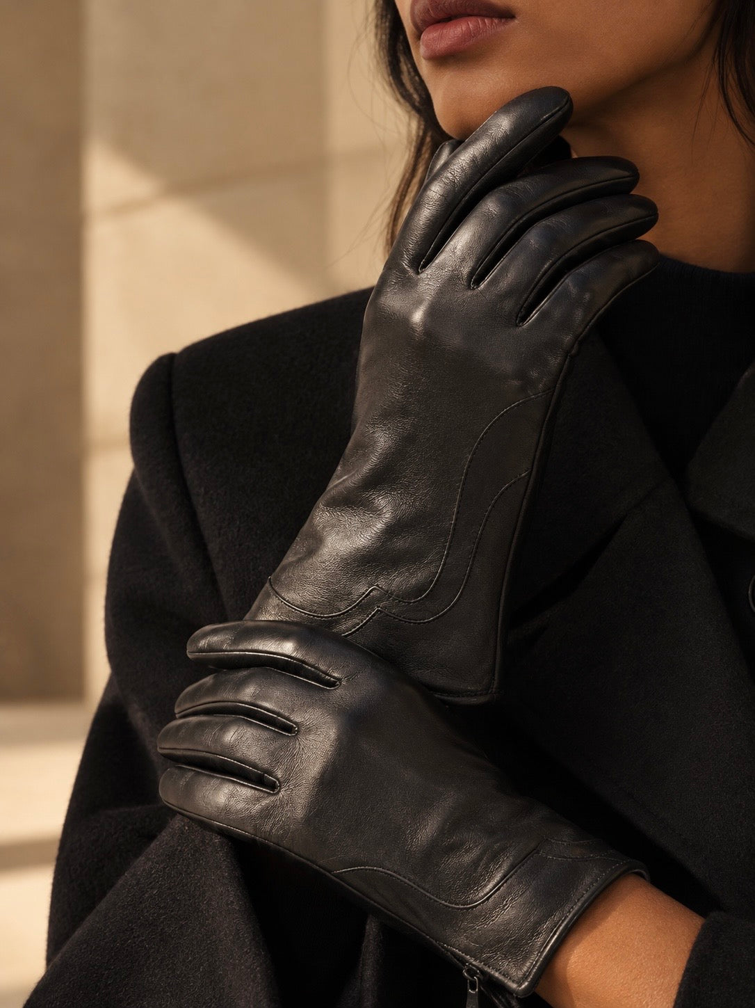 Furlux pour Femme Gants en Cuir véritable