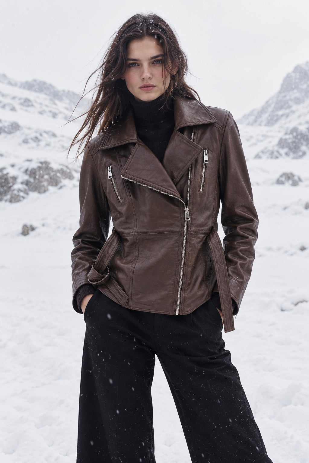 Veste en cuir par Plongé