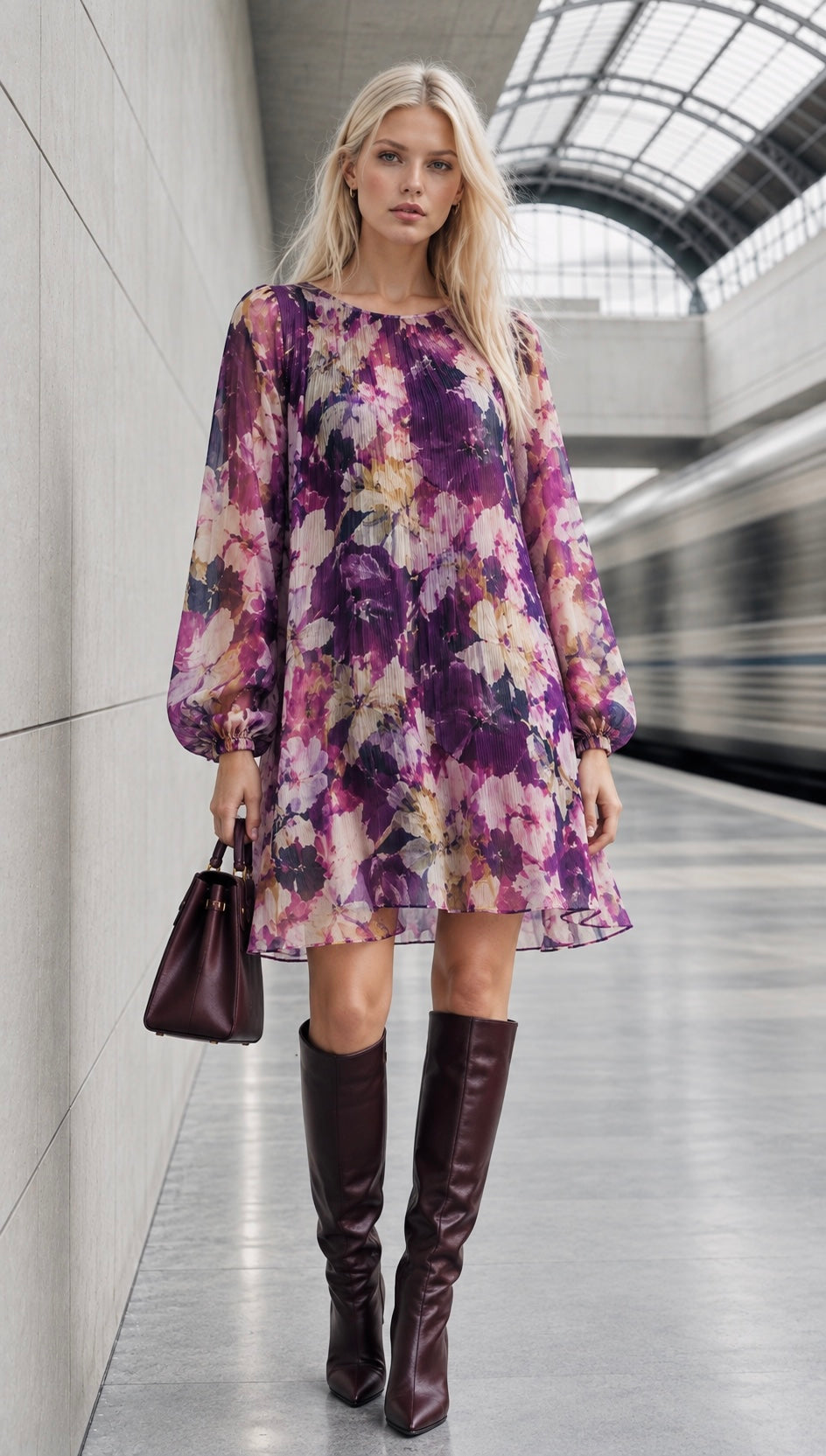 Robe plissée imprimé par Les Choix de Gaby
