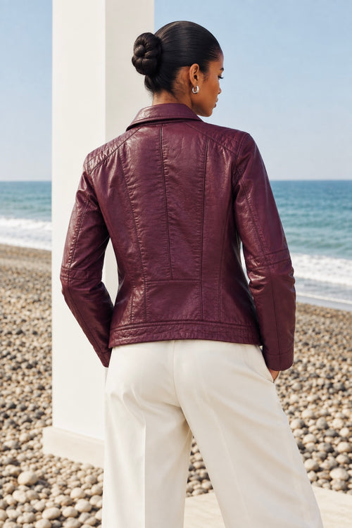 Veste en cuir par Plongé